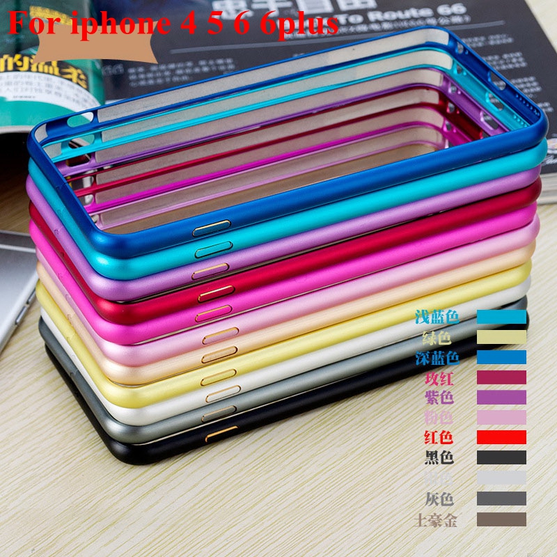 Hot Ultra Thin Aluminum Metal Bumper Case Frame Cover For Apply iphone6 plus iphone 6 plus 5 4 5s 4s Mobile Phone Cases wp103
