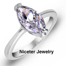 NICETER Brand Wholesale 3Colors Options New Fashion Party Exaggerated Rings For Women Swiss CZ Diamond Fashion