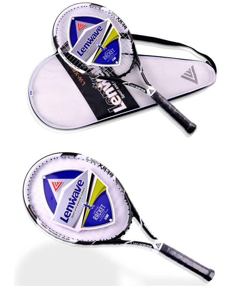 Carbon Aluminum Head Tennis Racket Lenwave Brand Men and women sports training Raquete 838#