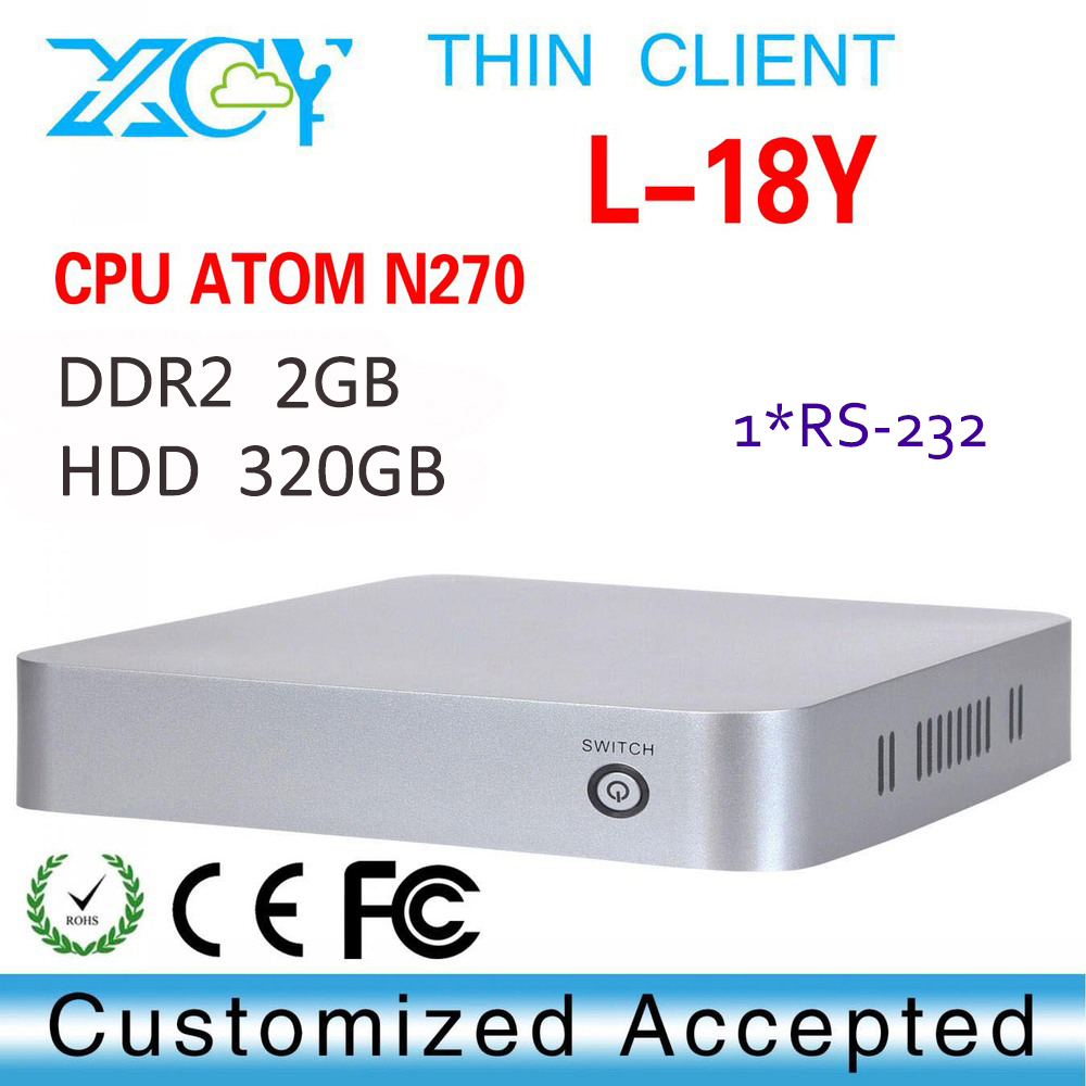 XCY L-18Y Embedded thin client, Hot sales! Hotel computer N270 industrial mini pc staion