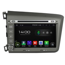 Cortex A9 HD 1024*600 Quad Core 1.6G CPU 16GB Android 5.1.1 Car DVD Player Radio GPS Navi Stereo for Honda Civic 2012 2013
