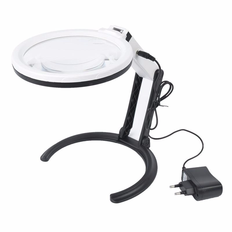 Beileshi 110V-240V Table Magnifier LED Lighted Magnifying Glass Lamp Magnifying 1.8X 5X Desktop Magnifier with External Charger Beileshi 110V-240V Table Magnifier LED Lighted Magnifying Glass Lamp Magnifying 1.8X 5X Desktop Magnifier with External Charger