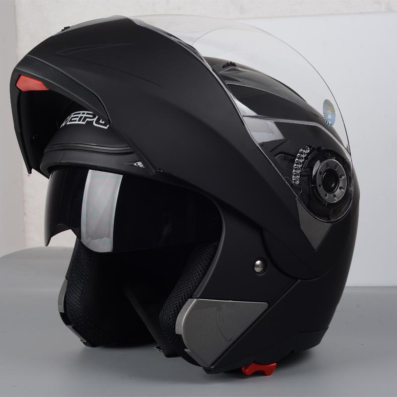 Promotion with inner sun visor flip up motorcycle helmet safety double lens racing motos helmet casco capacete