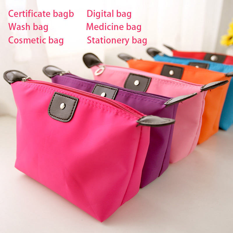 6 Colors High Quality Lady MakeUp Pouch Cosmetic Make Up Bag Clutch Hanging Toiletries Travel Kit