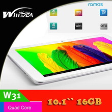 Free shipping RAMOS W31 10.1” 1280*800 IPS screen 1G DDR3 16G Actions ATM7029 Quad Core 1.5GHz Android 4.1 Actions tablet pc