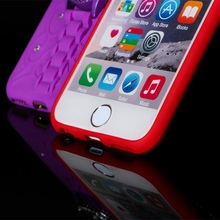 New Arrival Luxury Shinning Diamond Mechanical Wrist Watch Silicone Phone Case for iPhone 6 6S 4