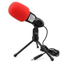 Pro HD Audio Microphone With Desktop Tripod 3.5mm Audio Jack Condenser Microphone Mic For Chat QQ MSN SKYPE Singing Recording