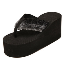 2016 Summer Women Sandals Fashion Ultra High Heels Flip Flops Women s Wedges High heeled Shoes