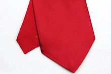 ST002 Red Solid Stripes Fashion Jacquard Woven Silk Polyester Tie Gravata Casual Neckties For Man Business