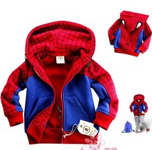 High Quality 2016 Autumn Fashion Boys Hoodies Moleton Hoodies Children Sweatshirts Boys Coats Spiderman Jackets Kids