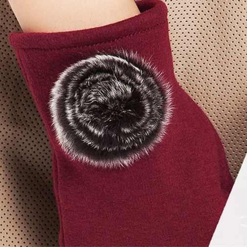 New Brand Winter Women Fashion High Quality Soft Lady s Cashmere Gloves Warm Rabbit Fur Short