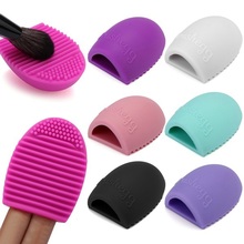 2015 Top Fashion Brushegg Cleaning Makeup Washing Brush Silica Glove Scrubber Board Cosmetic Clean Tools Free