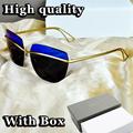 Fashion Retro Classic Sunglasses Cat Eye Semi-Rim Round Sunglasses