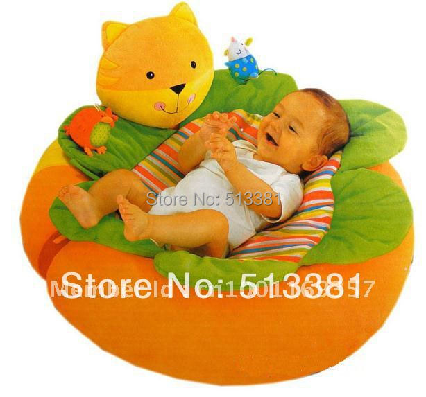 Free Shipping 1pcs Promotion! Yellow Cat Blossom Farm Sit Me Up Cosy/Inflatable Baby Sofa Seat/Baby Play Mats Soft Sofa