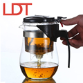 LDT 500ML Manual Teapot With Stainless Steel Filter Glass Tea Pot Heat Resistant Glass Teapots Office