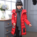2016 Girl Winter Children s Down Jacket Fashion Slim Long Hooded thick Warm Down Parkas