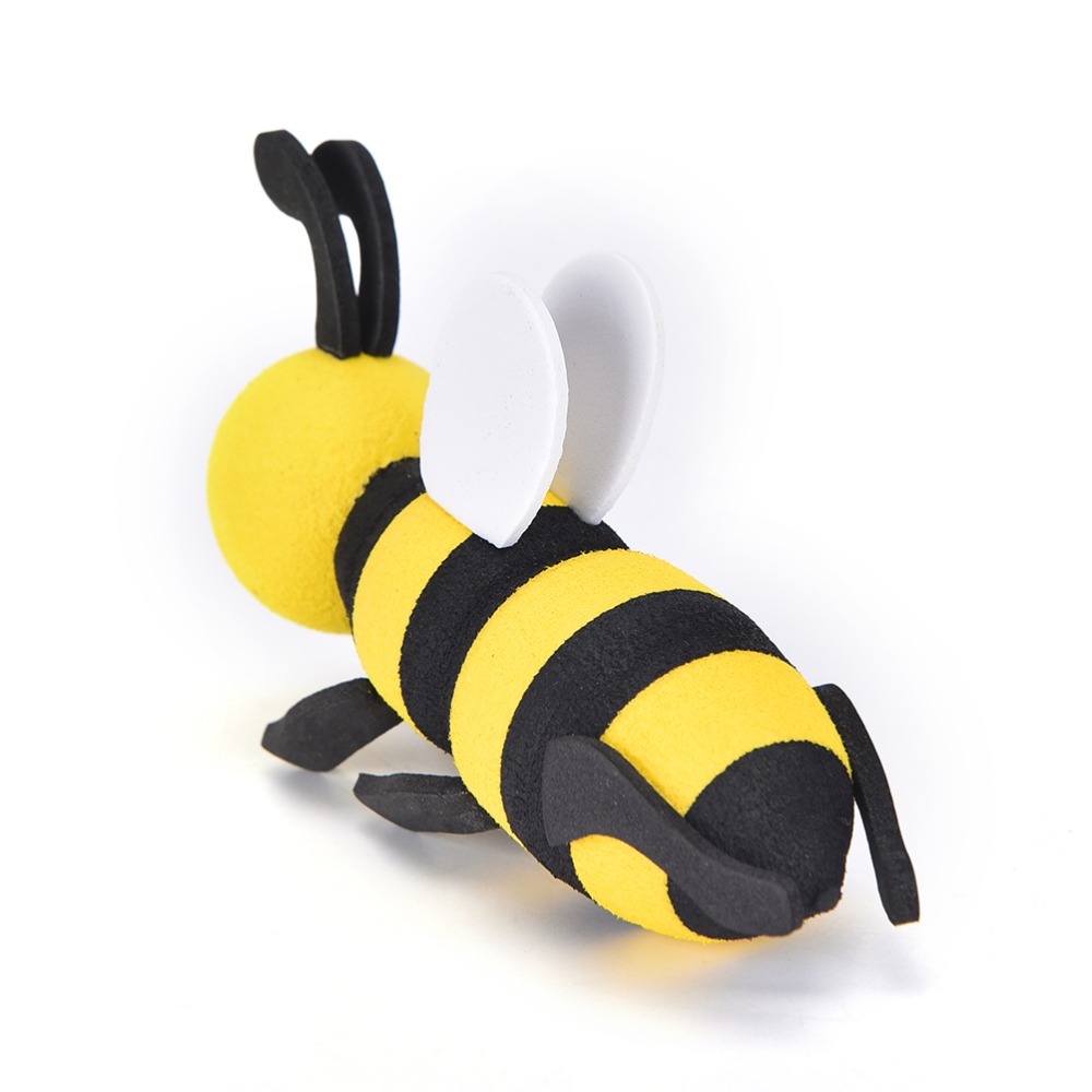 Lovely Yellow Bee For Car Antenna Decoration Exterior Accessoris Cartoon Topper Honey Ball Car