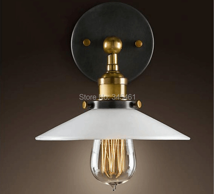 2X Classic American country Iron wall lamp Vintage wall sconce Restaurant/terrace/bedroom/living ...