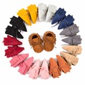 Baby Moccasin Baby First Walkers Soft Bottom Non slip Fashion Tassels Newborn Babies Shoes 14 colors