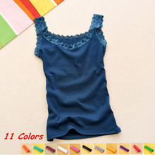 Hot Selling New Ladies Multicolour Long Sleeveless Bodycon Temperament Lace T shirt Vest Tank Top Women