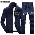 Mountainskin 2017 Men s Suit Casual Hoodies Sets Solid Sweatshirts Spring Autumn Tracksuit Male Sweatpants And