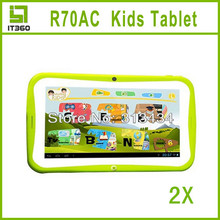 2pcs BENEVE R70DC Children Education Tablet PC 7 inch Dual Core RK3028 Android 4.2 Bluetooth 1GB RAM 8GB ROM Wifi Colorful