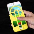 Sofe Silicone Pokeball Aimer For Pokemongo Yellow Smartphone Game Cover Case for iPhone6 6S SE 4