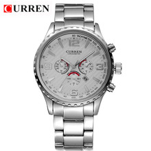 NEW CURREN 8056 Men Fashion Sports Watches Quartz Analog Wristwatches Men s Full Steel Military Watch