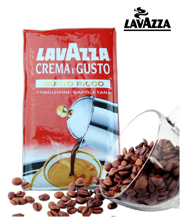Imported Italian visa classic Lavazza coffee powder 80 arabica beans and 20 robusta beans 250 g