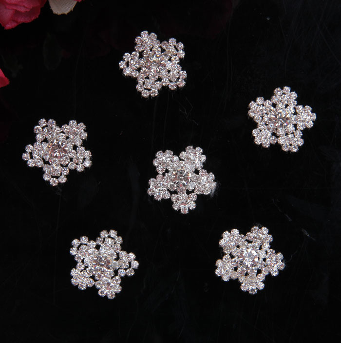 120pcs/lot 20MM FACTORY PRICE Handmade Bling Flatback Claw Chain Rhinestone Crystal Button For Wedding Accessories