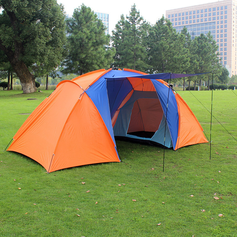 2016 on sale high quality 2 layer 2 bedroom 1 living room 3-4 person family hiking beach fishing waterproof outdoor camping tent