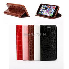 Crocodile Croco Snake Skin Leather Flip Stand Holder Cover Case Wallet Credit Card Slots Cases For Iphone6 6+ plus 6G 10PCS