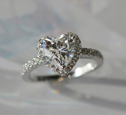 Heart shaped diamond ring images