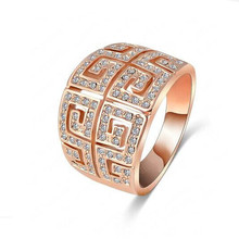 R001-2 COLOURS -Elegant Crystal Ring 18K Gold Plated Made with Genuine Austrian Crystals Full Sizes Wholesale