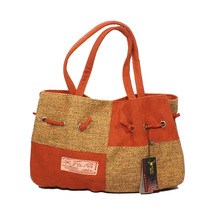 new fashion national style women linen shoulder bags middle size handbag vintage lady’s party bag