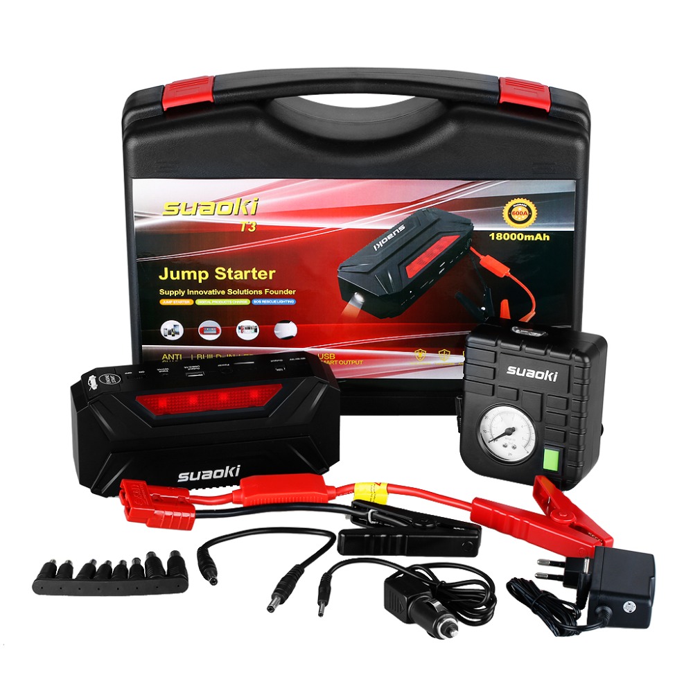 Suaoki 18000mAh Vehicle Car Jump Starter Booster Emergency Portable