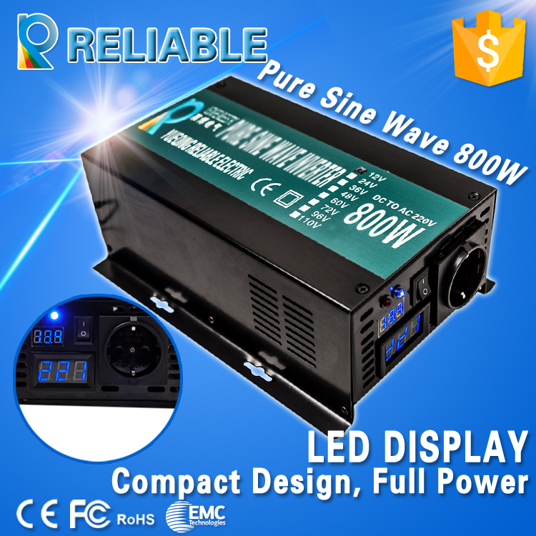 Reliable LED Display 800W power full 1600w Peak power supply off grid DC TO AC converter solar inverter pure sine wave inverter Reliable LED Display 800W power full 1600w Peak power supply off grid DC TO AC converter solar inverter pure sine wave inverter