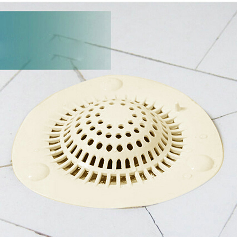 Wholesale Deal-Residue Hair Clog Catcher Bathroom Soft Silicone Bath Tool 3 Suckers Home Clean Water Filtet Net