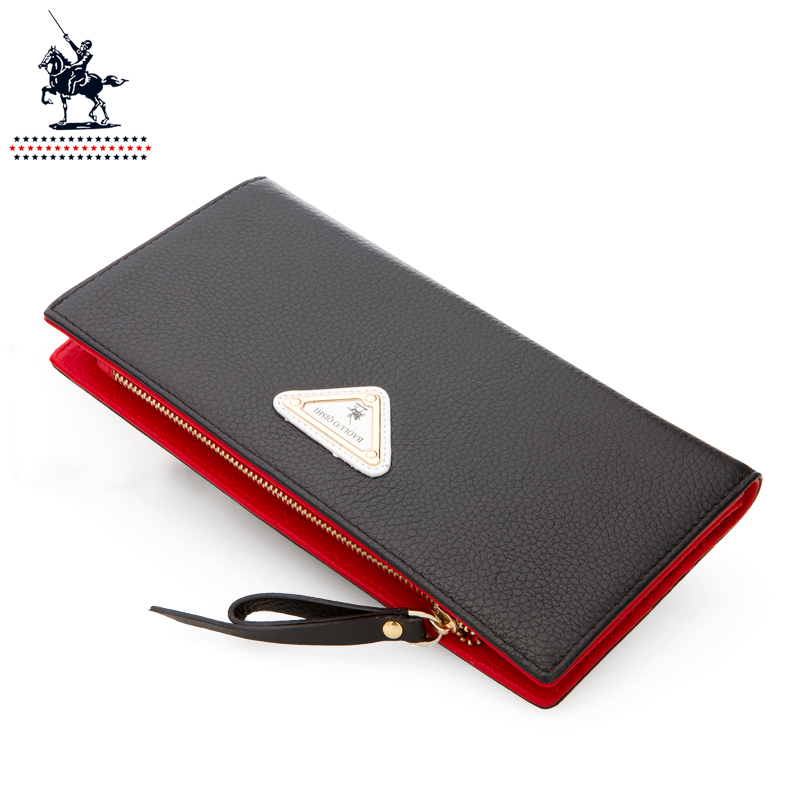 2014 fashion  Knight paul  women's wallet genuine leather wallet color block long design wallet female