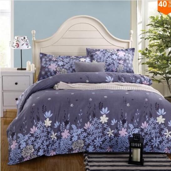 On Sale 4Pcs Wedding Bedding set Cotton Bedding Set Queen Bed Sets Sheets Pillow cases Duvet ...