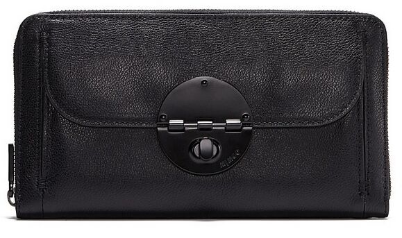 FREE SHIPPING MIMCO MATTE BLACK LEATHER TURNLOCK T...