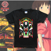 Spirited Away T-shirt Anime Miyazaki Hayao Cotton T Shirt Fashion Women Men Clothing Plus Size Tops Tees