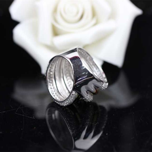 Free Shipment Designer Style Women Fashion Sterling Silver With Platinum/Gold Plated Zircon Ring