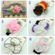 Lovely Ovely Cotton Girls Baby Flower Headband Hairband Bow children infant toddler girls photo props headbands