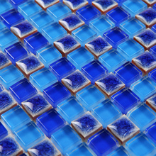 deep blue porcelain kiln ceramic crystal glass and stone mosaic tiles HMCM1055 kitchen backsplashl bathroom floor ceramic wall
