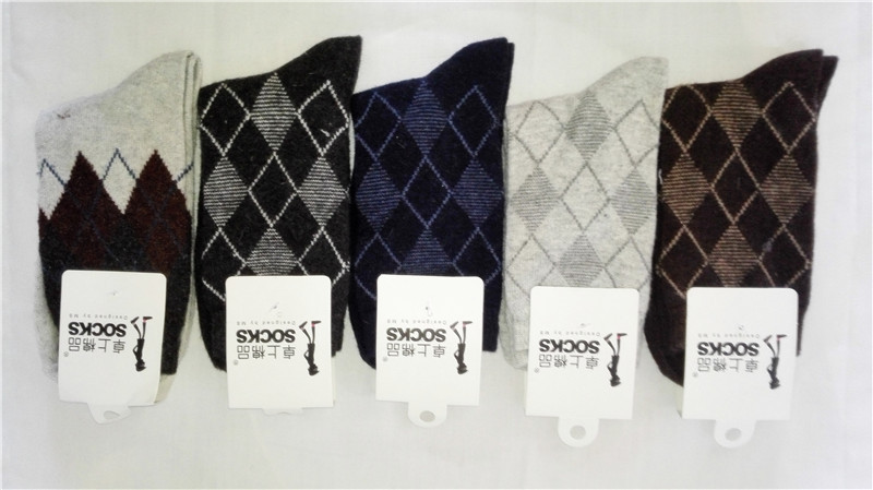 5pairs men socks lot high quality winter men s wool socks thickening stripe cotton male socks