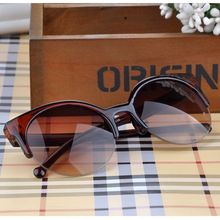2015 Summer Style Cat Eye Sunglasses Women Eyewear Semi Rimless Sunglasses Super Round Circle Cat Eye