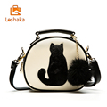 Loshaka 2017 Women Shoulder Bags Female Crossbody Bag Women PU Leather Handbags Cute Cat Summer Messenger