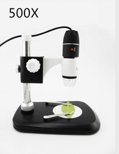 500x continua USB zoom microscopio Digital para reparación de electrónica de 8-LED del endoscopio con el Software de medición