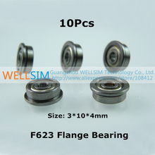 10Pcs F623 Flange bearing 3*10*4mm With flange Edge Laser Level Instrument Laser line instrument For 3D Printer Accessories